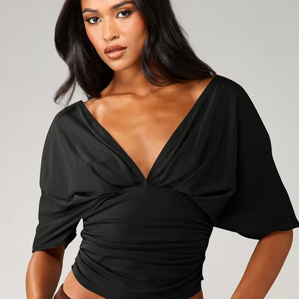 Draped Open-Back Top
