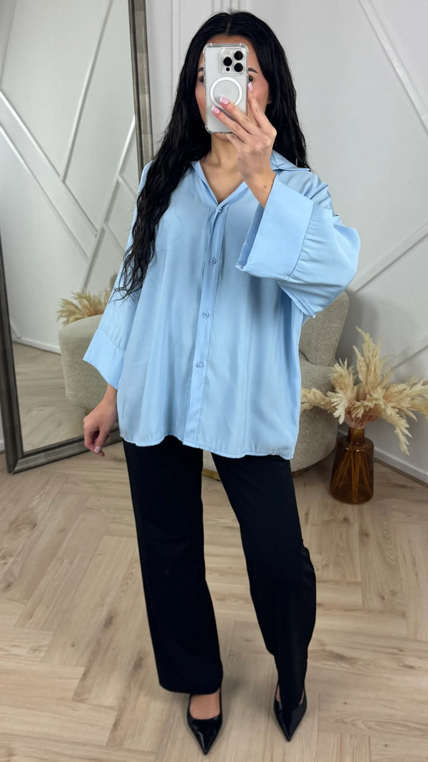 Relaxed Button-Down Blouse