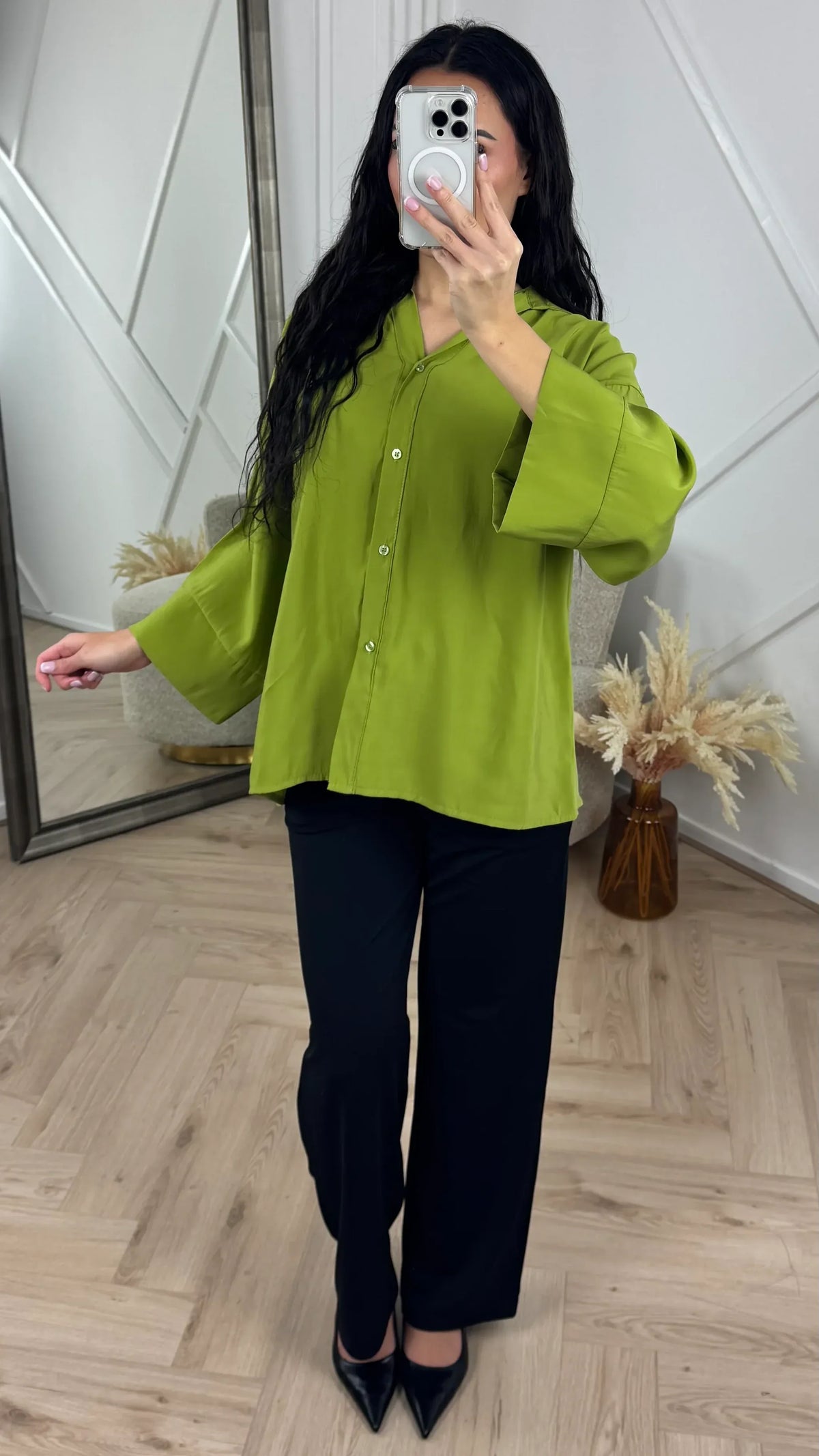 Relaxed Button-Down Blouse