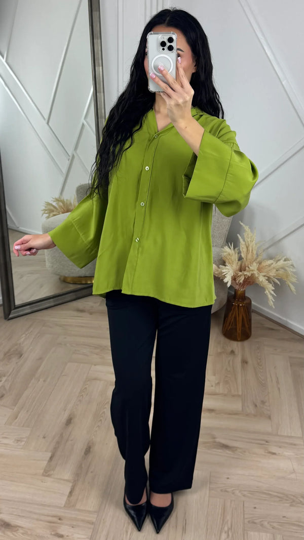 Relaxed Button-Down Blouse
