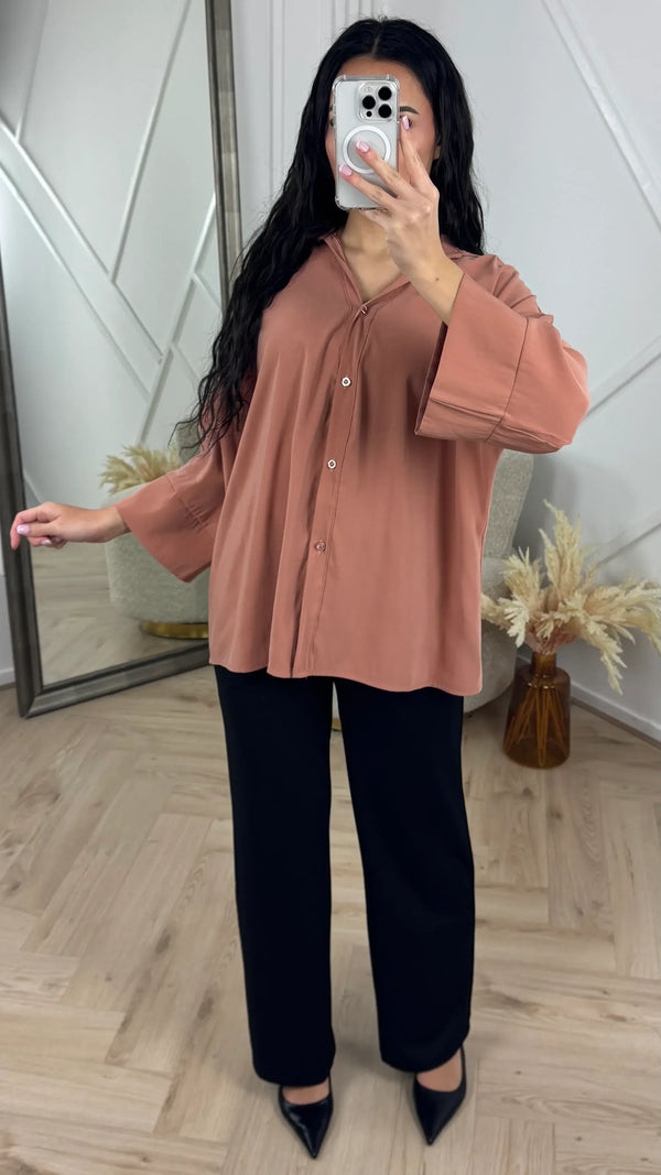 Relaxed Button-Down Blouse