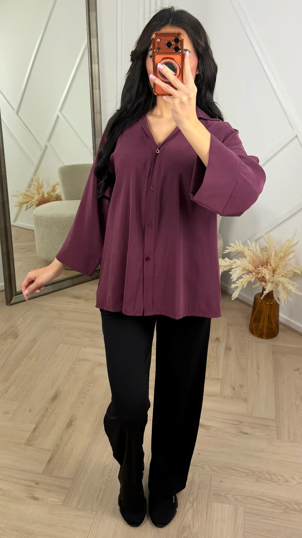 Relaxed Button-Down Blouse