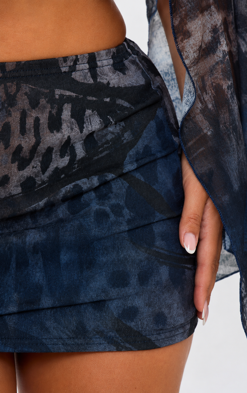 Asymmetrical Mesh Two-Piece Set