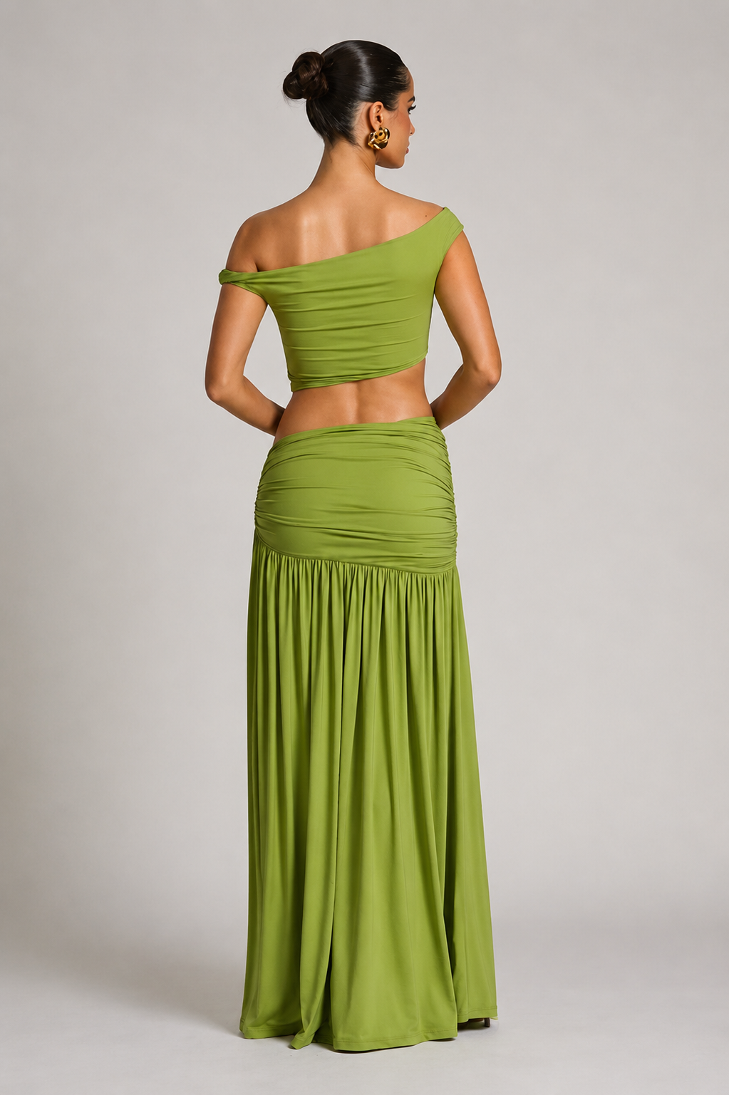 Off-Shoulder Draped Set