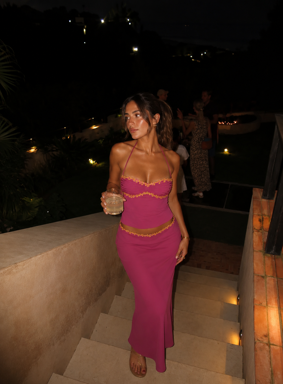 Sequin Detail Maxi Set