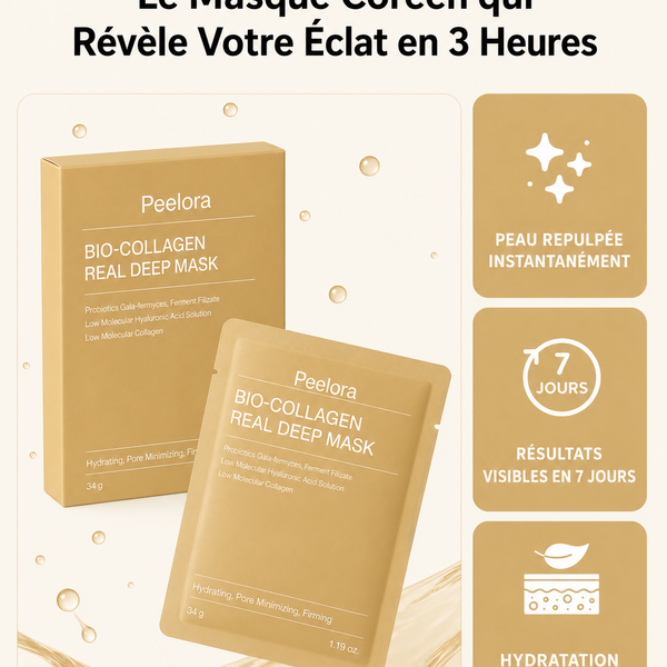 4 masque au bio collagène Peelora