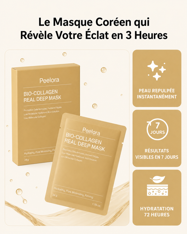 4 masque au bio collagène Peelora