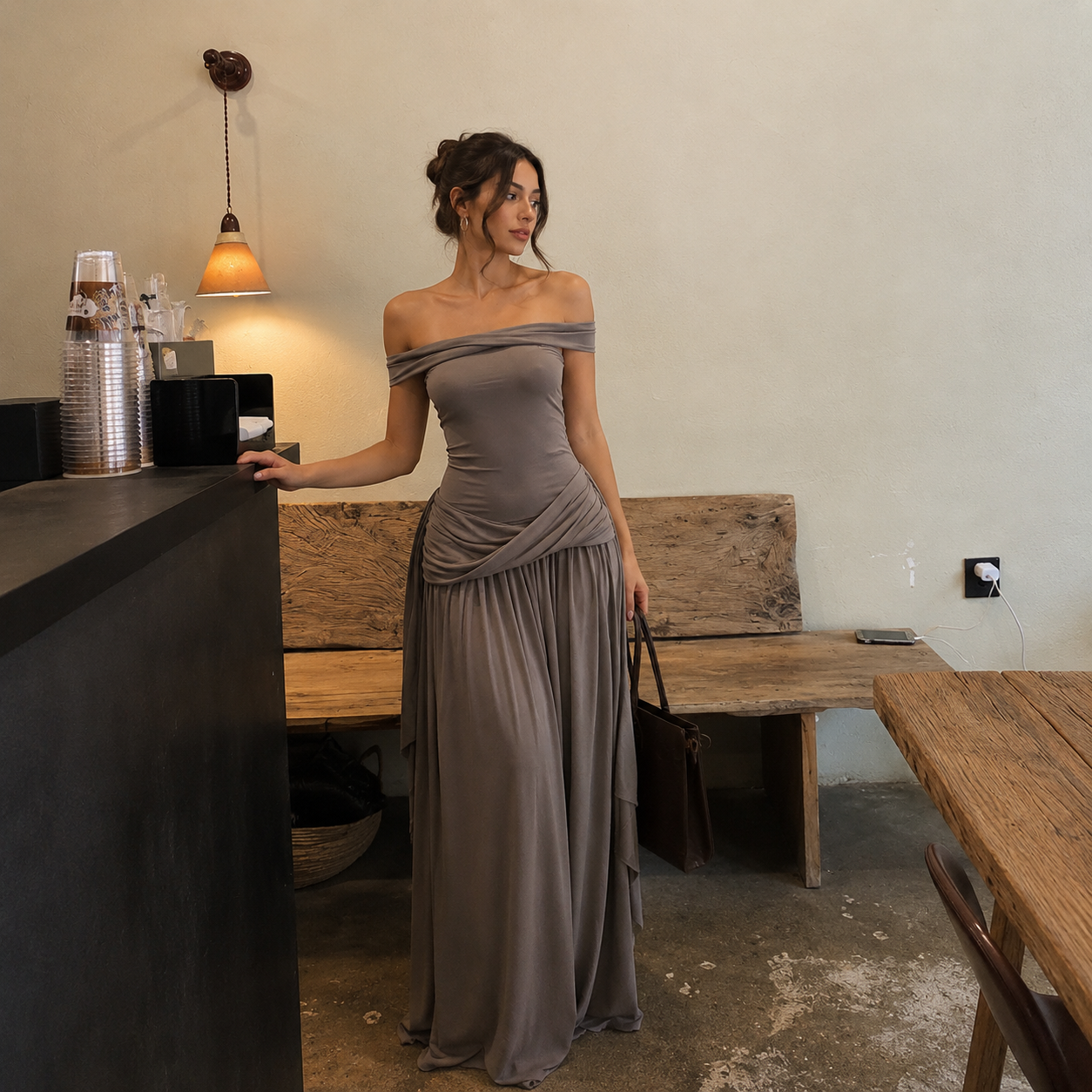 Aurielle Draped Maxi Dress