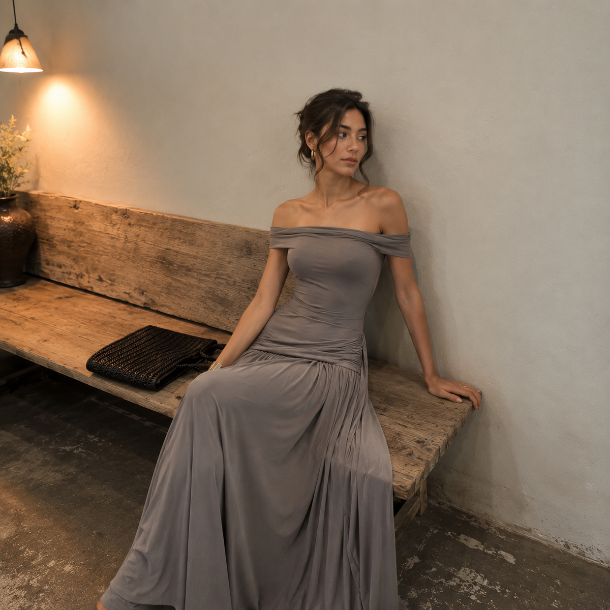 Aurielle Draped Maxi Dress