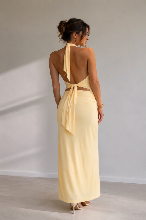 Celeste Halter Maxi Dress