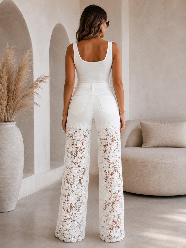 Bella Floral Lace Jeans