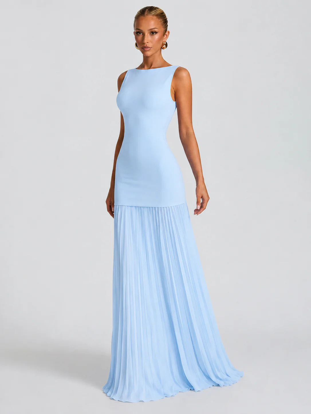 Pleated Elegance Maxi Dress