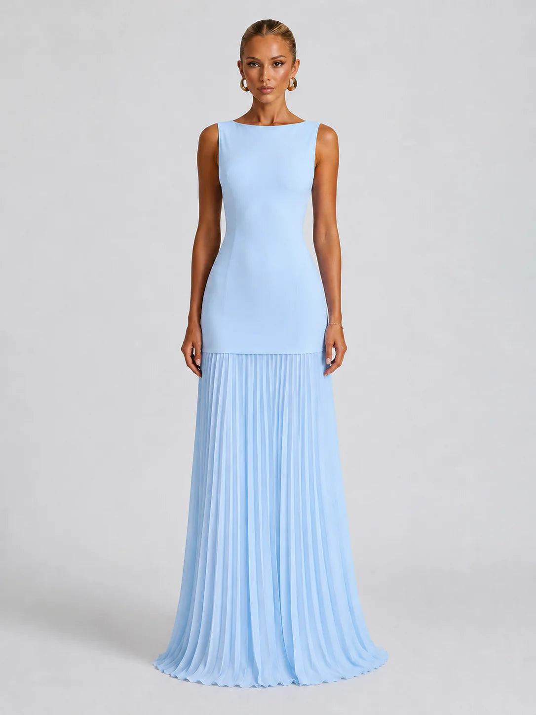 Pleated Elegance Maxi Dress
