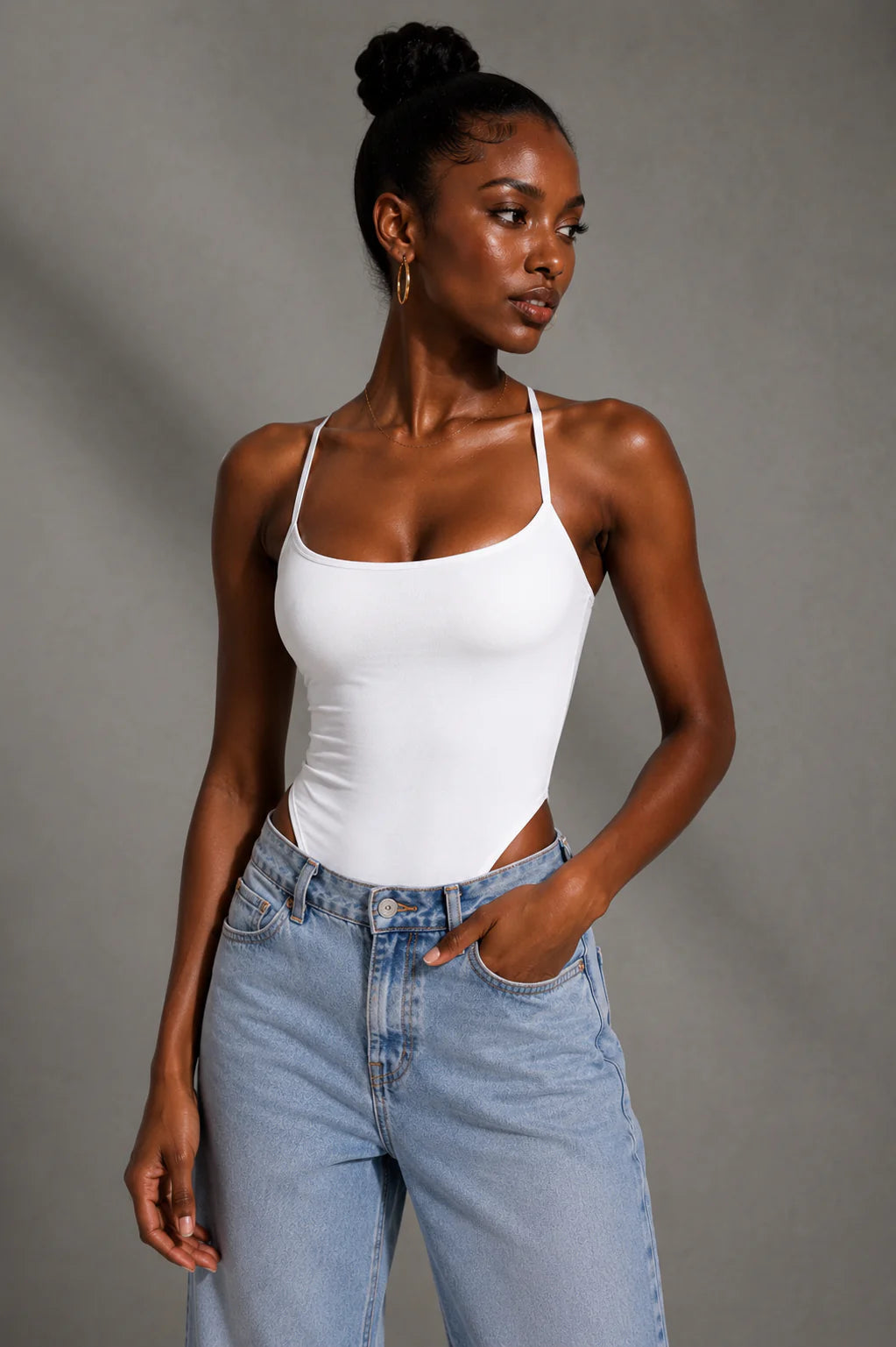 Sleek Open-Back Bodysuit