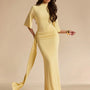 Open-Back Draped Maxi Dress