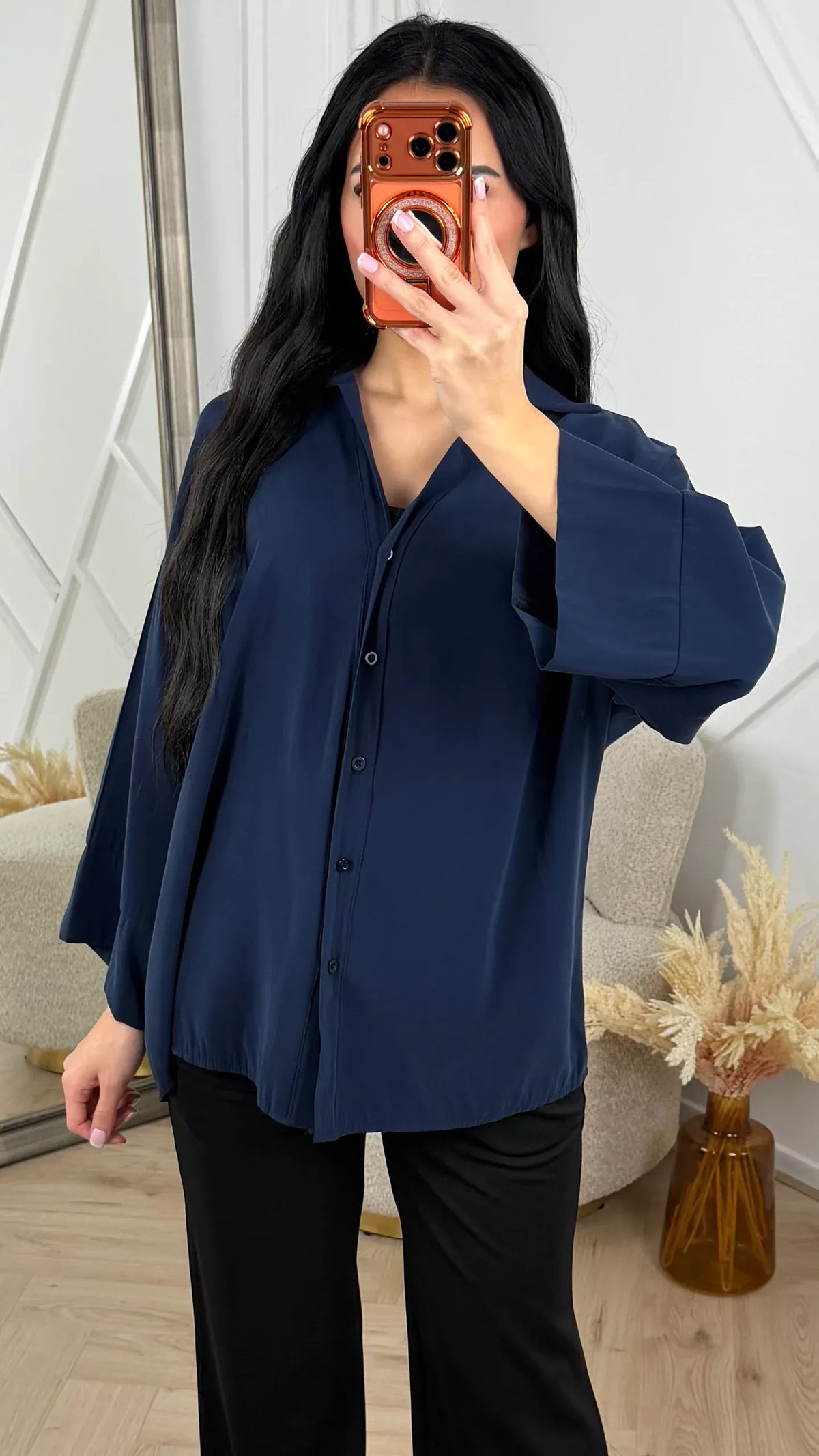 Relaxed Button-Down Blouse