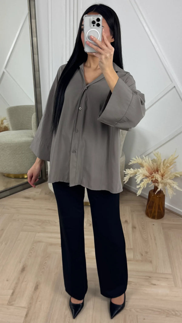 Relaxed Button-Down Blouse
