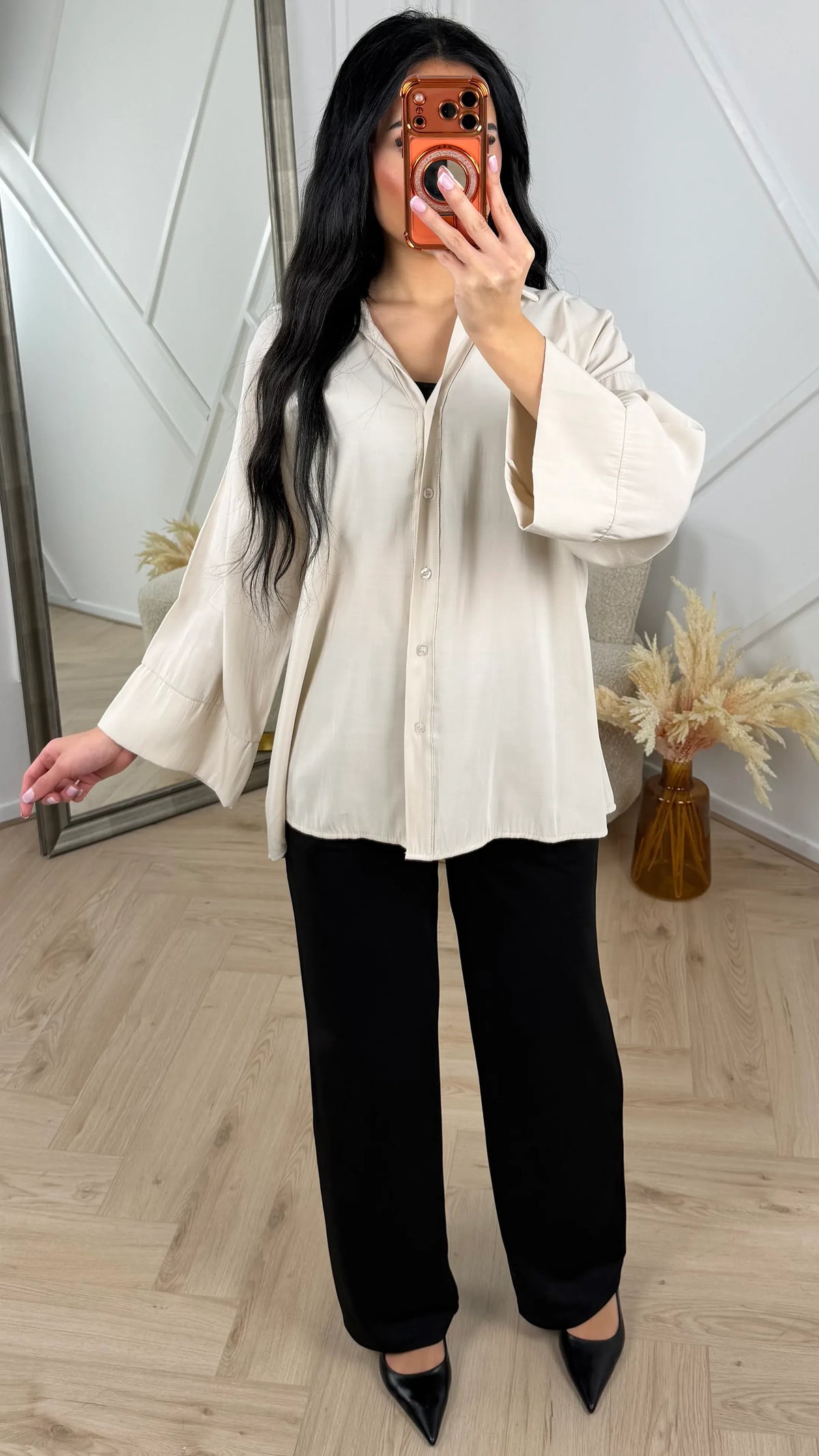 Relaxed Button-Down Blouse