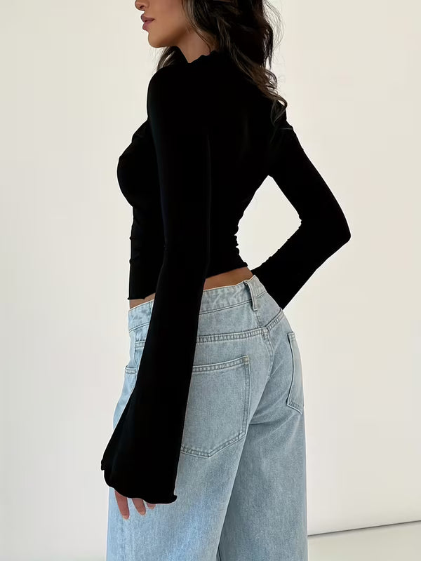Lace Detail Fitted Top