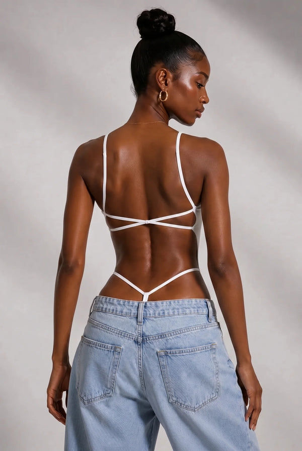 Sleek Open-Back Bodysuit