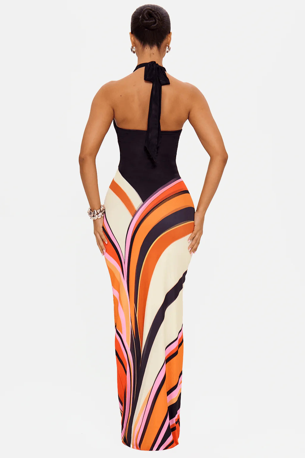ISLAND SWIRL MESH MAXI DRESS