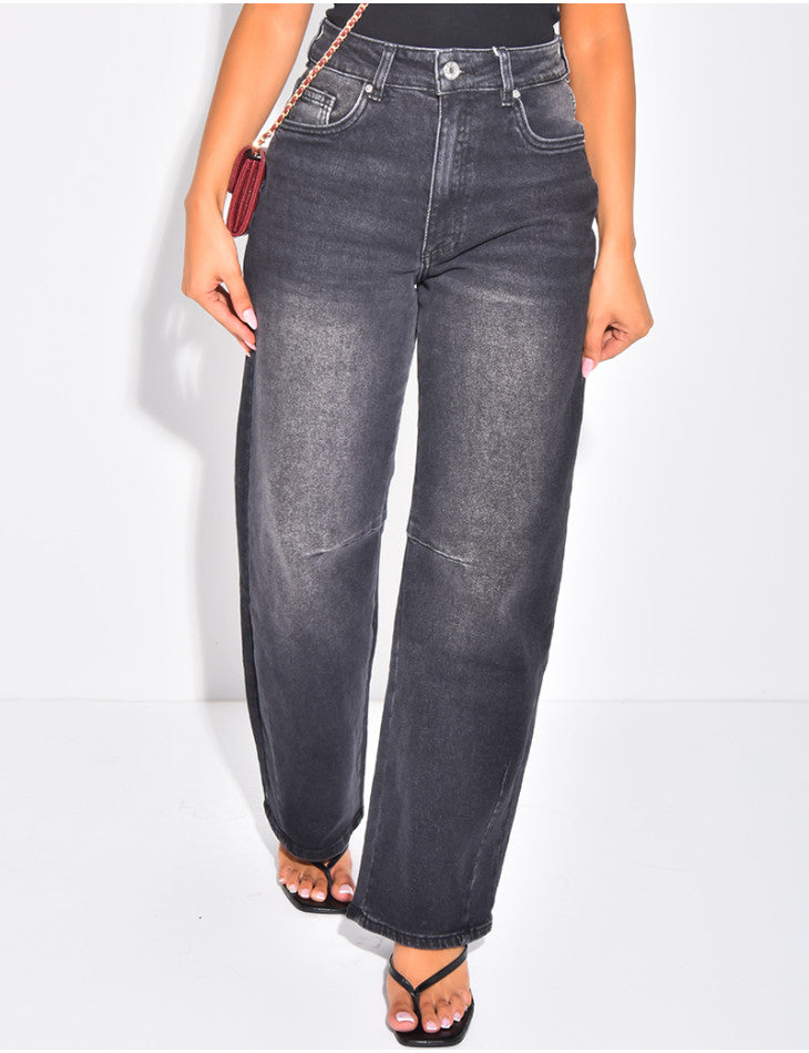 Mid-Rise Balloon Fit Jeans