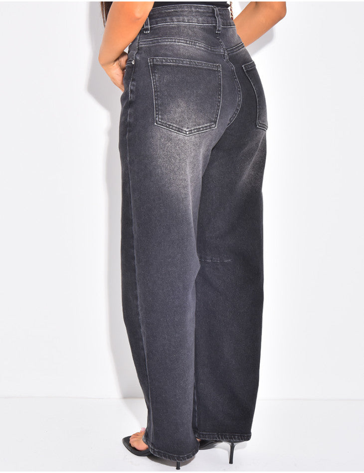 Mid-Rise Balloon Fit Jeans