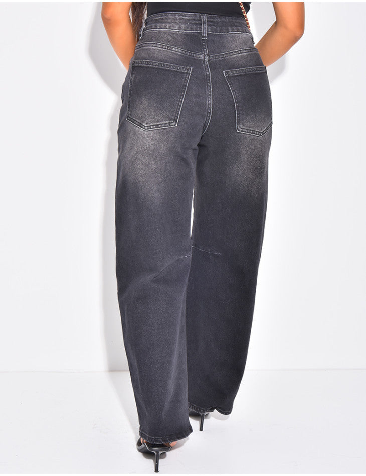 Mid-Rise Balloon Fit Jeans