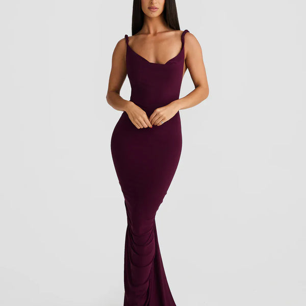 Twist-Back Maxi Dress