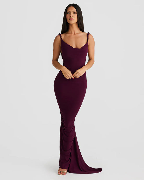Twist-Back Maxi Dress