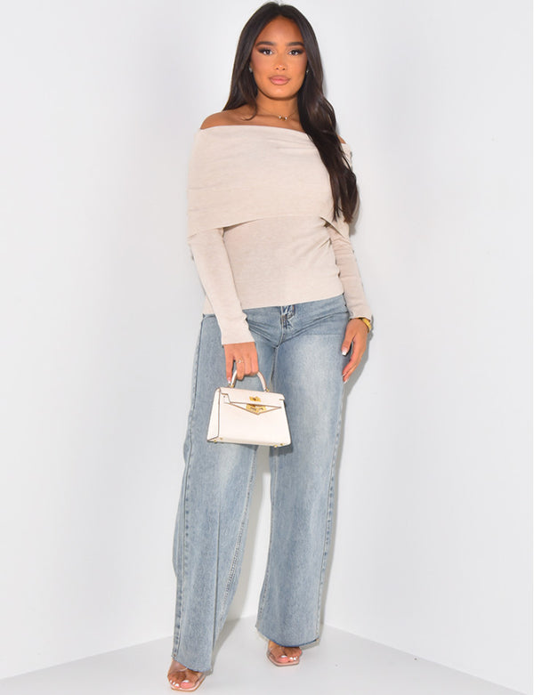 Lightweight Boat Neck Sweater