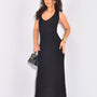 Elegant Ribbed Sleeveless Maxi Dress
