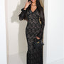 Elegant Black Lace Maxi Dress